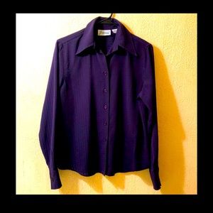 Purple Button Down Long Sleeves Shirt